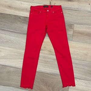 Lucky Brand like new RED Stella skinny stretch jeans 6/28